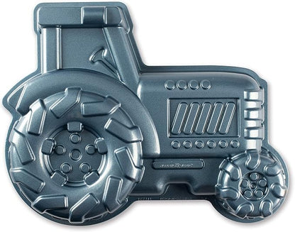 Nordic Ware Tractor Cake Pan, 9-Cup, Metallic Blue