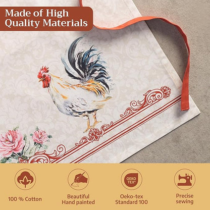 Maison d' Hermine 100% Cotton Apron for women with Pocket Kitchen Chef Apron for Men Cooking Spring Summer