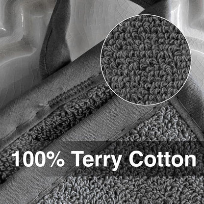 RITZ Terry Pocket Mitt & Hot Pad: Unparalleled Heat Resistant, Durable 100% Cotton – Ergonomically Designed for Optimal Grip – Easy-Care Machine Washable – 4-Pack, Graphite