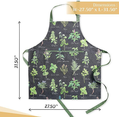 Maison d' Hermine 100% Cotton Apron for women with Pocket Kitchen Chef Apron for Men Cooking Spring Summer