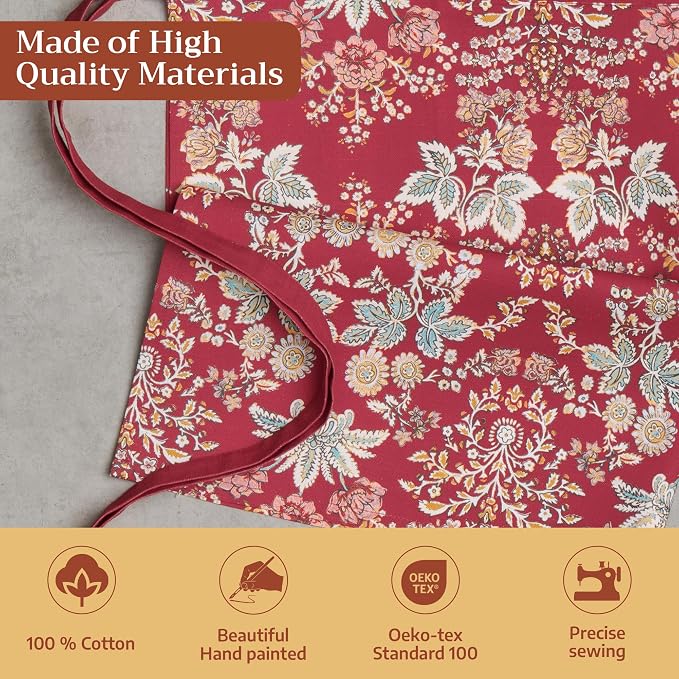 Maison d' Hermine 100% Cotton Apron for women with Pocket Kitchen Chef Apron for Men Cooking Spring Summer