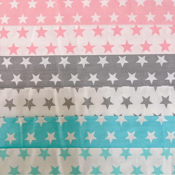 7Pcs 20" x 20" Cotton Fabric DIY Making Supplies Quilting Patchwork Fabric Fat Quarter Bundles DIY for Quilting Cotton Patchwork Cushions (Start, 20" x 20")