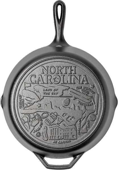 Lodge Manufacturing Company 12 Inch Seasoned Cast Iron Skillet w/North Carolina Road Trip