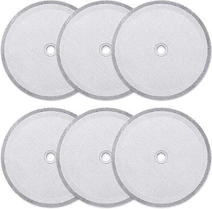 Boao 6 Pieces French Press Replacement Filters Mesh Filters Replacement 4 Inch Stainless Steel Replacement Screen for 1000 Ml, 34 Oz, 8 Cup French Press Coffee Makers and Tea Machines
