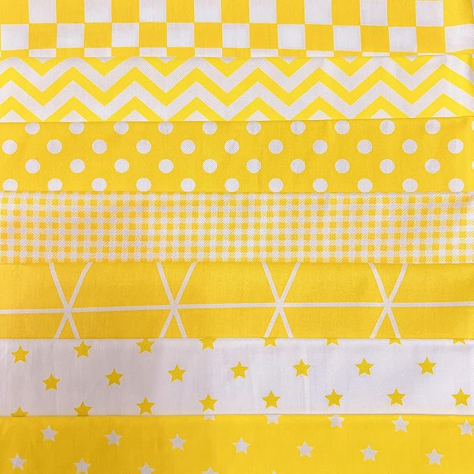 7 pcs 20" x 20" Cotton Fabric DIY Making Supplies Quilting Patchwork Fabric Fat Quarter Bundles DIY for Quilting Cotton Patchwork Cushions (Crown Bear, 20" x 20")