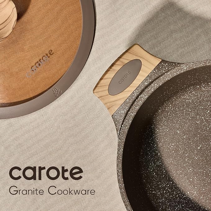 CAROTE 26PCS Pots and Pans Set Non Stick, Cookware Set Pots and Pans Induction Cook Ware, Nonstick Kitchen Cooking, PFOA Free