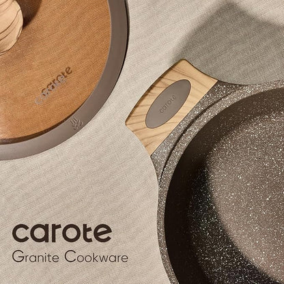 CAROTE 26PCS Pots and Pans Set Non Stick, Cookware Set Pots and Pans Induction Cook Ware, Nonstick Kitchen Cooking, PFOA Free