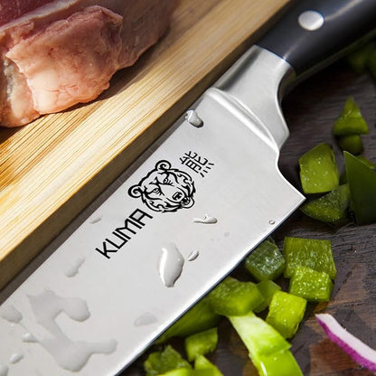 KUMA Multi Purpose Chef Knife Pro Bolster Edition (Set of 5) - 8 Inch Chef's Knife for Carving, Slicing & Chopping - Great Ergonomic Handle - Professional Kitchen Knives