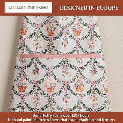Maison d' Hermine 100% Cotton Apron for women with Pocket Kitchen Chef Apron for Men Cooking Spring Summer