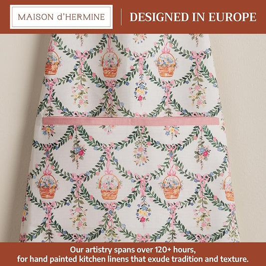 Maison d' Hermine 100% Cotton Apron for women with Pocket Kitchen Chef Apron for Men Cooking Spring Summer