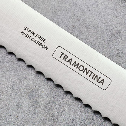 Tramontina Pro Series Forged 8-Inch Serrated Bread Knife, Stain-free High-Carbon Steel Kitchen Knives for Cooking