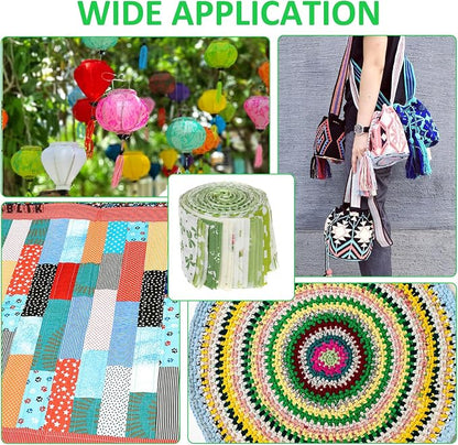 42Pcs Jelly Roll Fabric Strips Soft Cotton Quilting Fabric 2.5 x 20 Inch Pre-Cut Cotton Strips Bundles for Quilting Crafting and Sewing(Green)