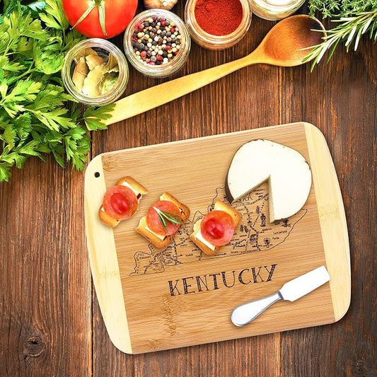 Totally Bamboo A Slice of Life Kentucky State Serving and Cutting Board, 11" x 8.75"