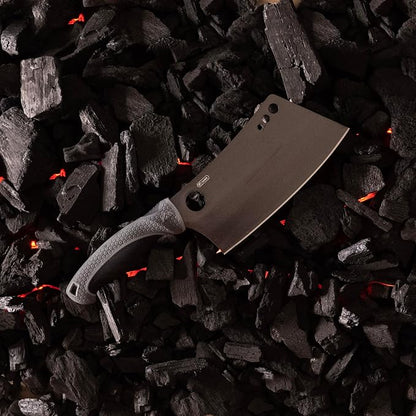 OUTDOOR EDGE ErgoMax Cleaver - Razor Sharp Meat Cleaver and Vegetable Kitchen Knife, Premium Titanium-Coated Steel Blades, Multipurpose Chef Knife for Home and Kitchen with Ergonomic Handle