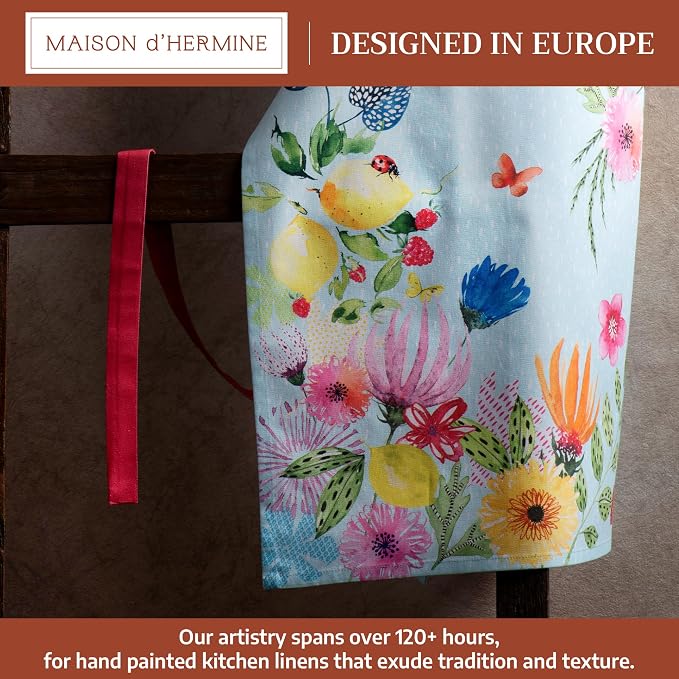 Maison d' Hermine 100% Cotton Apron for women with Pocket Kitchen Chef Apron for Men Cooking Spring Summer