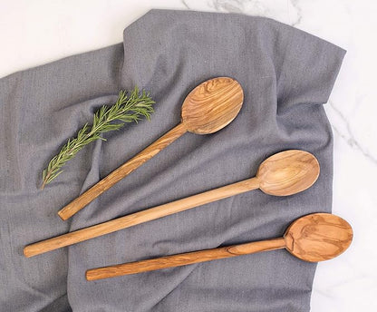 Eddington’s Italian Olive Wood Cooking Spoon, Handcrafted in Europe