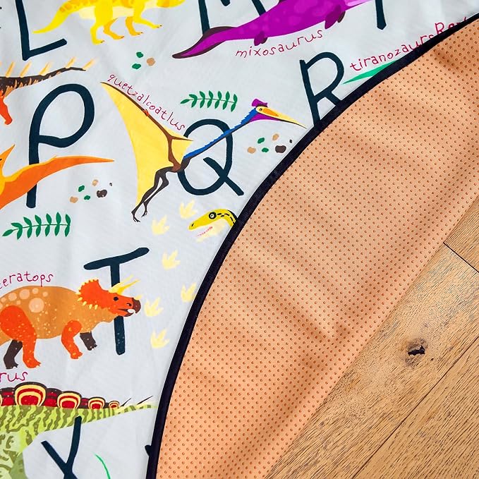 Splat Mat for Baby – Under High Chair Floor Mat Protects Wood, Vinyl and Carpet from Spills – Waterproof 4 Layer Baby Mat with Anti-Skid Backing Deters Bunching and Sliding (51” x 51”)