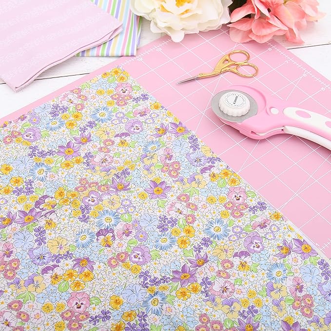Threadart 6 Fat Quarter Bundles - Dark Rainbow Solids 100% Cotton Fabric - Premium 100% Cotton Quilting Fabric - No Duplicates - Full Size Fat Quarters 18"x21"