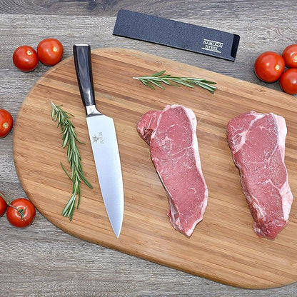 Professional 8" Chefs Kitchen Knife With Gift Box And Sheath - Razor Sharp And Well Balanced German Blade For All Purpose Cooking
