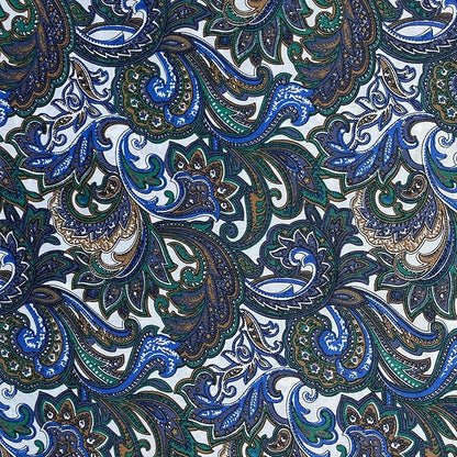 HANPATQUI 50PCS 5 x 5 inch 100% Cotton Fat Quarters Fabric for Sewing and Quilting Bundles Precut Fabric Square for DIY Craft Patchwork-Dark Paisley
