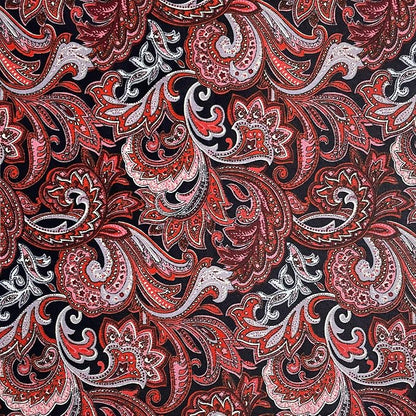 HANPATQUI 50PCS 5 x 5 inch 100% Cotton Fat Quarters Fabric for Sewing and Quilting Bundles Precut Fabric Square for DIY Craft Patchwork-Dark Paisley