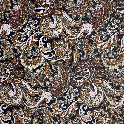 HANPATQUI 50PCS 12 x 12 inch 100% Cotton Fat Quarters Fabric for Sewing and Quilting Bundles Precut Fabric Square for DIY Craft Patchwork-Dark Paisley