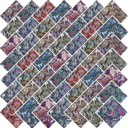 HANPATQUI 200PCS 4 x 4 inch 100% Cotton Fat Quarters Fabric for Sewing and Quilting Bundles Precut Fabric Square for DIY Craft Patchwork-Dark Paisley