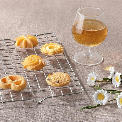 VRUIFA 2PCS Cooling Racks for Cooking and Baking, Stainless Steel Wire Rack Suitable for 10" x 15" Sheet Pan and Grilling, Roasting,Drying, Oven and Dishwasher Safe