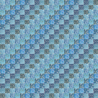 HANPATQUI 50PCS 10 x 10 inch Blue Printed 100% Cotton Fat Quarters Fabric for Sewing and Quilting Bundles Precut Fabric Square for DIY Craft Patchwork