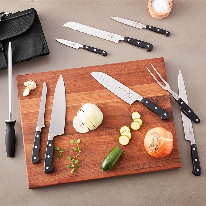 Mercer Culinary 10-Piece Forged Renaissance Knife Set,Black