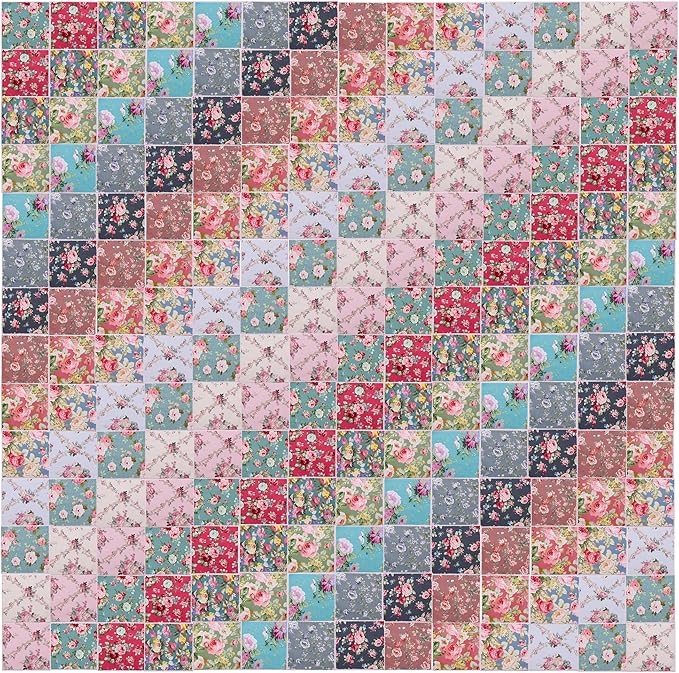 Nodsaw Layer Cake Fabric for Quilting 10 inch; Layer Cakes 10 inch Squares for Quilting; 42 10x10 inch Retro Floral Print Precut Cotton Fabric Squares Bundles for Sewing, Quilting, and DIY Crafts