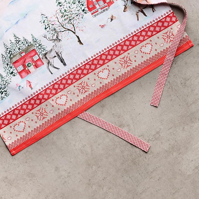 Maison d' Hermine 100% Cotton Apron for women with Pocket Kitchen Chef Apron for Men Cooking Spring Summer