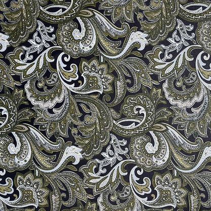 HANPATQUI 50PCS 12 x 12 inch 100% Cotton Fat Quarters Fabric for Sewing and Quilting Bundles Precut Fabric Square for DIY Craft Patchwork-Dark Paisley