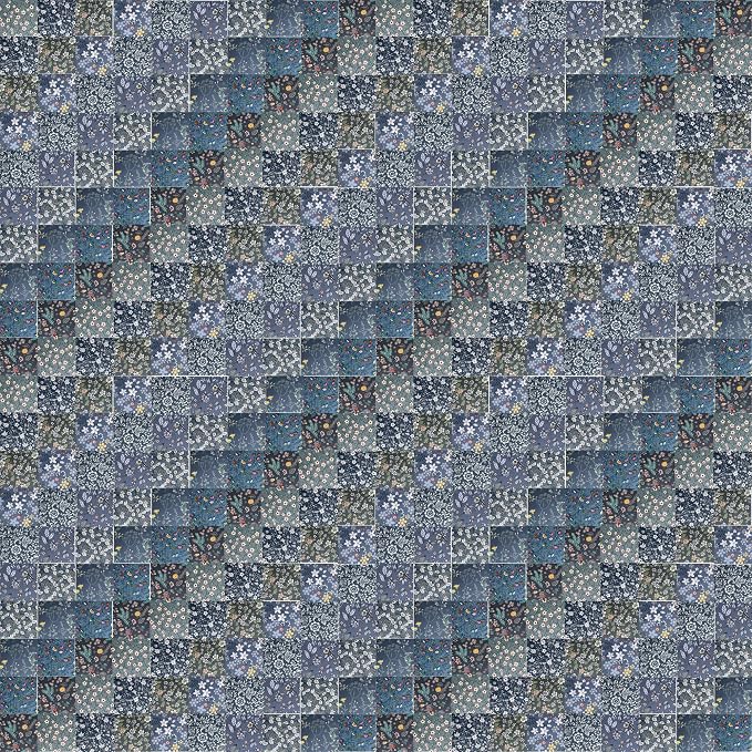 HANPATQUI 50PCS 5 x 5 inch Grey Printed 100% Cotton Fat Quarters Fabric for Sewing and Quilting Bundles Precut Fabric Square for DIY Craft Patchwork