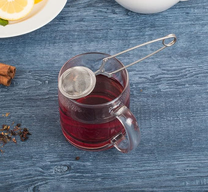 HIC Kitchen Snap Mesh Ball Tea Infusers, 18/8 Stainless Steel, For Loose Leaf Tea and Mulling Spices, Set of 2