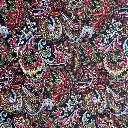 HANPATQUI 200PCS 4 x 4 inch 100% Cotton Fat Quarters Fabric for Sewing and Quilting Bundles Precut Fabric Square for DIY Craft Patchwork-Dark Paisley