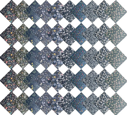 HANPATQUI 50PCS 8 x 8 inch Grey Printed 100% Cotton Fat Quarters Fabric for Sewing and Quilting Bundles Precut Fabric Square for DIY Craft Patchwork