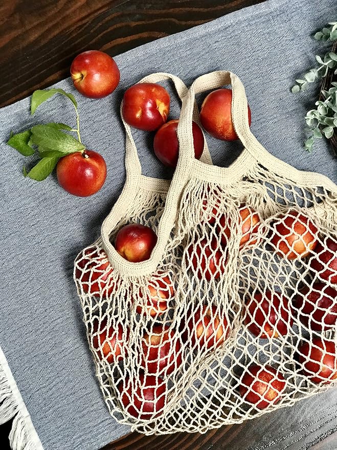 4-Pack Reusable Beeswax Wraps with Produce Bag & 2 Beeswax Bars