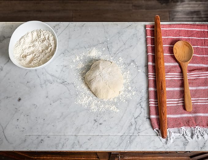 Earlywood French Rolling Pin - Tapered Wooden Rolling Pin for Baking Pizza, Pastry Dough or Pasta - Hard Wood French Roller Baking Pin Made in USA - Jatoba
