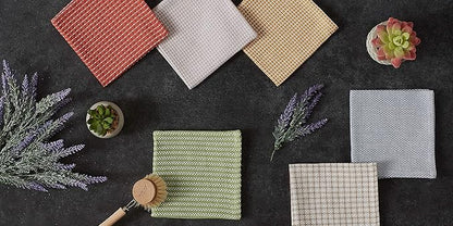 DII Everyday Kitchen Collection Assorted Dishcloth Set, 12x12, Honey Gold, 5 Count