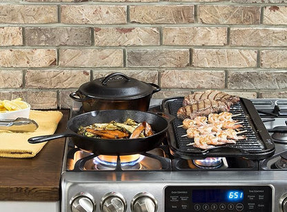 Lodge Cast Iron Dutch Oven 2 Quart - Loop Handle Cooking Vessel - Even Heat Retention - Oven-Safe, Versatile Pot