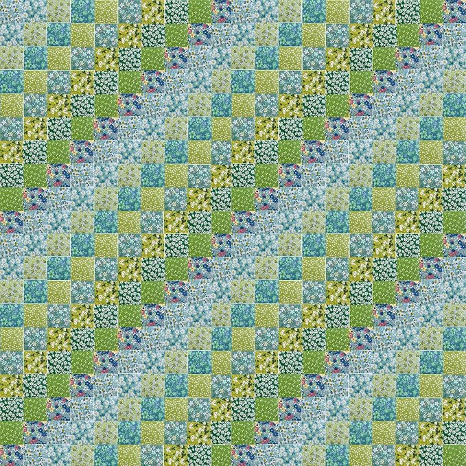 HANPATQUI 50PCS 8 x 8 inch Green Printed 100% Cotton Fat Quarters Fabric for Sewing and Quilting Bundles Precut Fabric Square for DIY Craft Patchwork
