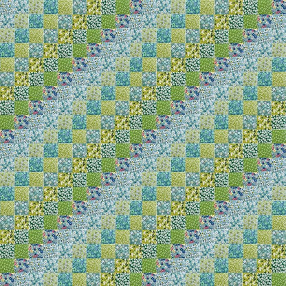 HANPATQUI 50PCS 8 x 8 inch Green Printed 100% Cotton Fat Quarters Fabric for Sewing and Quilting Bundles Precut Fabric Square for DIY Craft Patchwork