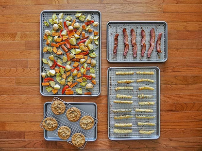 USA Pan Oven Safe Jelly Roll Cooling Rack, Nonstick Stainless Steel