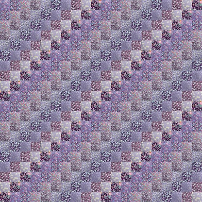 HANPATQUI 50PCS 8 x 8 inch Purple Printed 100% Cotton Fat Quarters Fabric for Sewing and Quilting Bundles Precut Fabric Square for DIY Craft Patchwork